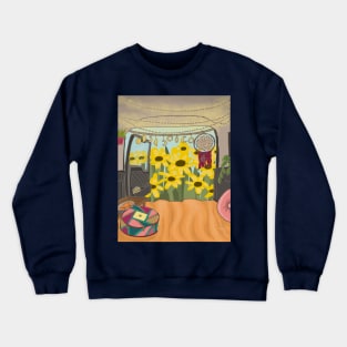 Camper Van Life - Sunflowers Crewneck Sweatshirt